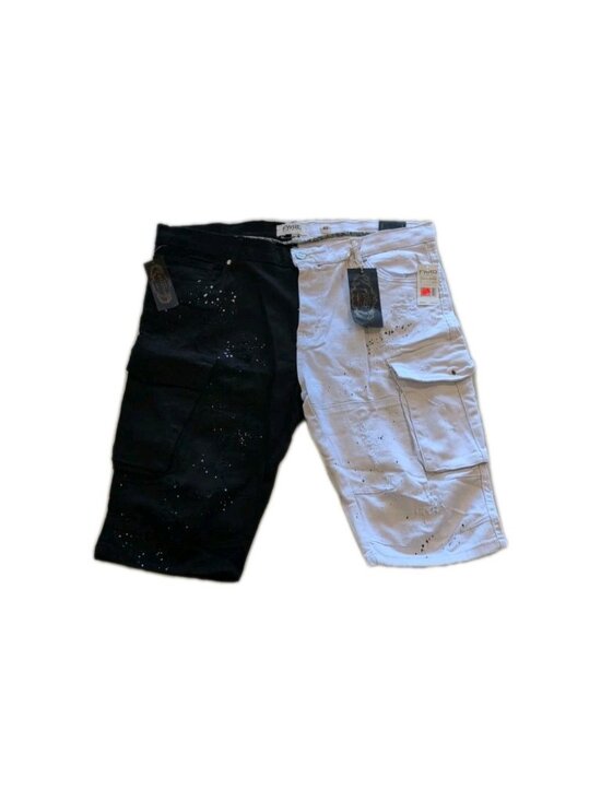 FWRD Denim Other - FWRD Denim Shorts Men's Sz 40 Black White Ripped Distressed Grunge Cargo NWT